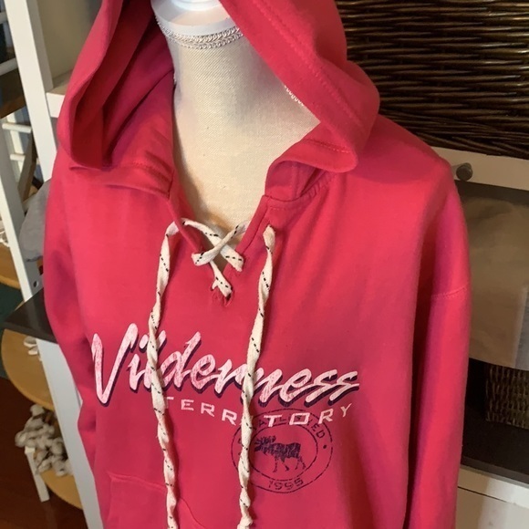 MV Sport Wilderness Territory Hot Pink/Blue Hoodie Size‎ Medium - Picture 2 of 11